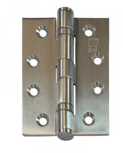 Lohala Hinge Stainless Steel 304 ,100mm x 100mm x 2.5mm & 100mm x 75mm x 2.5mm Fixed Pin Ball Bearing  Button Tipped