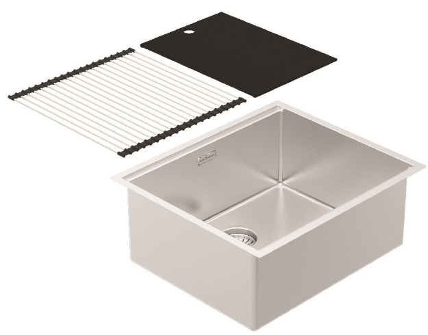 BURNS & FERALL PREP-CENTRE SINGLE BOWL 400 x 400 x 215MM  & 500 x 400 x 215MM INCL ROLLERMAT & FIBRE-ROCK