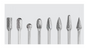 Trucut Heavy Duty Alpha 8 Piece & 9 Piece Tungsten Carbide Burr set 1/4" Shank & 1/8" Shank - 1/2" Flute and 1/4" Flute
