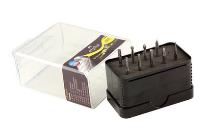 Trucut Heavy Duty Alpha 8 Piece & 9 Piece Tungsten Carbide Burr set 1/4" Shank & 1/8" Shank - 1/2" Flute and 1/4" Flute