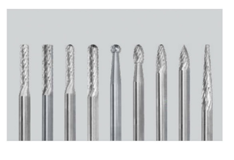 Trucut Heavy Duty Alpha 8 Piece & 9 Piece Tungsten Carbide Burr set 1/4" Shank & 1/8" Shank - 1/2" Flute and 1/4" Flute