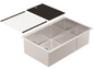 BURNS & FERALL ITB450 PREP-CENTRE 450MM DOUBLE  BOWL LEFT/RIGHT WITH INTEGRATED CHOPPING BOARD, ROLLER MAT & FIBRE-ROCK
