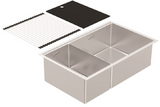 BURNS & FERALL PREP-CENTRE DOUBLE  BOWL 450 + 247 LEFT / RIGHT - INCL ROLLERMAT & FIBRE-ROCK