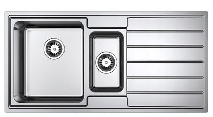BURNS & FERALL LINEA R25 LEFT HAND / RIGHT HAND - SINGLE WITH  DRAINER & DOUBLE BOWL WITH  DRAINER & 1/4 WITH  DRAINER - STAINLESS STEEL