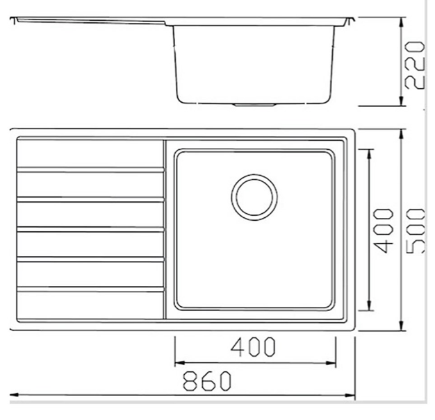BURNS & FERALL LINEA R25 LEFT HAND / RIGHT HAND - SINGLE WITH  DRAINER & DOUBLE BOWL WITH  DRAINER & 1/4 WITH  DRAINER - STAINLESS STEEL