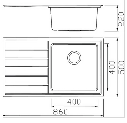 BURNS & FERALL LINEA R25 LEFT HAND / RIGHT HAND - SINGLE WITH  DRAINER & DOUBLE BOWL WITH  DRAINER & 1/4 WITH  DRAINER - STAINLESS STEEL