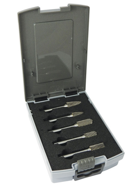 Trucut Heavy Duty TUFF 5 Piece Carbide Burr Set Aluminium Cut 1/4" Shank & 6mm shank