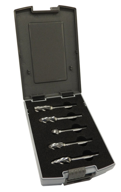 Trucut Heavy Duty TUFF 5 Piece Carbide Burr Set Aluminium Cut 1/4" Shank & 6mm shank