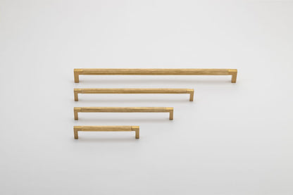 Iver Brunswick Cabinet Pull Centre to Centre 160mm,256mm,320mm, 450mm Brushed Gold PVD - With Backplate & No Backplate