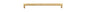 Iver Brunswick Cabinet Pull Centre to Centre 160mm,256mm,320mm, 450mm Brushed Gold PVD - With Backplate & No Backplate