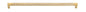 Iver Brunswick Cabinet Pull Centre to Centre 160mm,256mm,320mm, 450mm Brushed Gold PVD - With Backplate & No Backplate