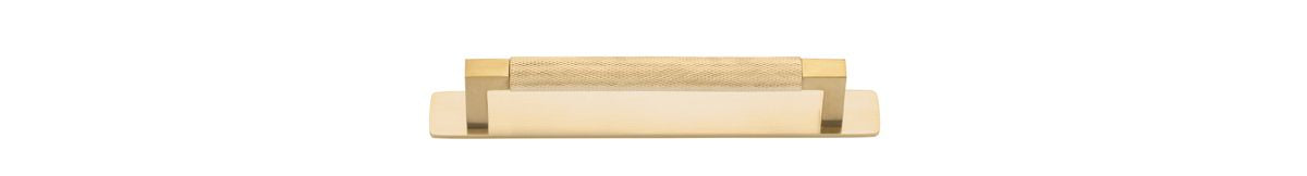Iver Brunswick Cabinet Pull Centre to Centre 160mm,256mm,320mm, 450mm Brushed Gold PVD - With Backplate & No Backplate