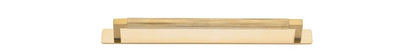 Iver Brunswick Cabinet Pull Centre to Centre 160mm,256mm,320mm, 450mm Brushed Gold PVD - With Backplate & No Backplate