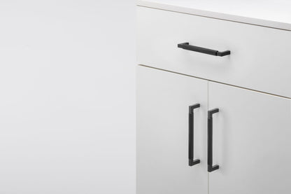 Iver Brunswick Cabinet Pull Centre to Centre 160mm,256mm,320mm, 450mm Matt Black - With Backplate & No Backplate