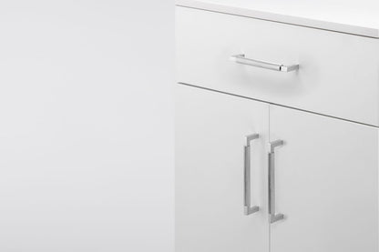 Iver Brunswick Cabinet Pull Centre to Centre 160mm,256mm,320mm, 450mm Polished Chrome - With Backplate & No Backplate
