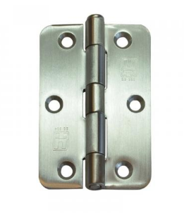Lohala Pre-Hanging Hinges Stainless Steel 304  89mm x 58mm x 2.0mm ,1/2" Radius & 1/4" Radius Loose Riveted Pin Satin