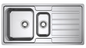 BURNS & FERALL  OMEGA SINGLE BOWL WITH  DRAINER & DOUBLE BOWL WITH  DRAINER & 1/4 WITH  DRAINER - STAINLESS STEEL