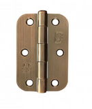Lohala Pre-Hanging Hinge Steel 89mm x 58mm x 2mm , 1/2" Radius Lacquered (Greased Pin) -Available in 7 Colours : Antique Brass ,Black Electroplate ,Bronze ,Electro Brass ,Gunmetal Grey Electroplate ,Satin Chrome & Satin Nickel