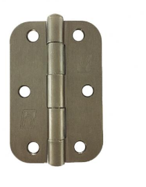 Lohala Pre-Hanging Hinge Steel 89mm x 58mm x 2mm , 1/2" Radius Lacquered (Greased Pin) -Available in 7 Colours : Antique Brass ,Black Electroplate ,Bronze ,Electro Brass ,Gunmetal Grey Electroplate ,Satin Chrome & Satin Nickel