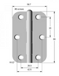 Lohala Pre-Hanging Hinge Steel 89mm x 58mm x 2mm , 1/2" Radius Lacquered (Greased Pin) -Available in 7 Colours : Antique Brass ,Black Electroplate ,Bronze ,Electro Brass ,Gunmetal Grey Electroplate ,Satin Chrome & Satin Nickel