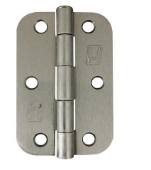 Lohala Pre-Hanging Hinge Steel 89mm x 58mm x 2mm , 1/2" Radius Lacquered (Greased Pin) -Available in 7 Colours : Antique Brass ,Black Electroplate ,Bronze ,Electro Brass ,Gunmetal Grey Electroplate ,Satin Chrome & Satin Nickel