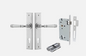 Iver Verona Door Lever 12286 Chamfered Backplate Brushed Chrome - Passage ,Privacy & Entrance