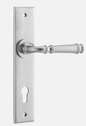 Iver Verona Door Lever 12286 Chamfered Backplate Brushed Chrome - Passage ,Privacy & Entrance