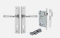Iver Verona Door Lever 12286 Chamfered Backplate Brushed Chrome - Passage ,Privacy & Entrance