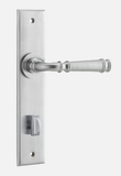 Iver Verona Door Lever 12286 Chamfered Backplate Brushed Chrome - Passage ,Privacy & Entrance