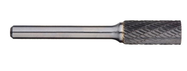 Trucut Heavy Duty Alpha 5/16" & 8mm Cylindrical Burr with End Cut - 1/4" Shank & 6mm Shank