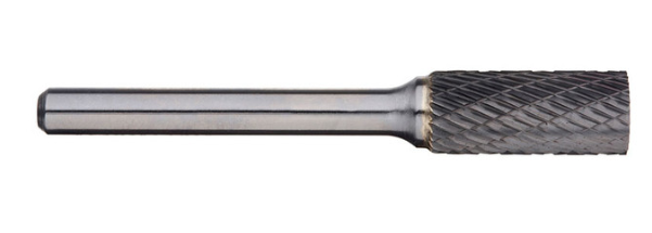 Trucut Heavy Duty Alpha 5/16" & 8mm Cylindrical Burr with End Cut - 1/4" Shank & 6mm Shank