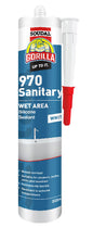 SOUDAL GORILLA 970 SANITARY SILICONE SEALANT 300ML CLEAR -  PRICED PER UNIT - MINIMUM ORDER QUANTITY 12 UNITS