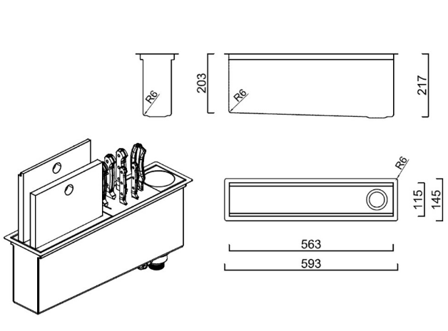 BURNS & FERALL  PANAMA SINK KIT 600MM & 900MM  - STAINLESS STEEL
