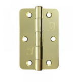 Lohala Pre-Hanging Hinge Steel 89mm x 58mm x 2mm , 1/4" Radius Lacquered (Greased Pin) - Antique Brass ,Black Electroplate ,Bright Nickel ,Bronze & Electro Brass