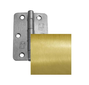 Lohala Pre-Hanging Hinge Steel 89mm x 58mm x 2mm , 1/4" Radius Lacquered (Greased Pin) - Gunmetal Grey Electroplate ,Satin Brass ,Satin Chrome ,  Satin Nickel & Zinc Chromate