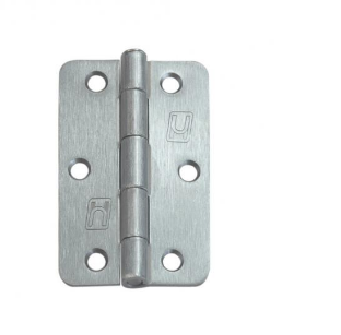 Lohala Pre-Hanging Hinge Steel 89mm x 58mm x 2mm , 1/4" Radius Lacquered (Greased Pin) - Gunmetal Grey Electroplate ,Satin Brass ,Satin Chrome ,  Satin Nickel & Zinc Chromate