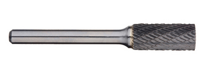 Trucut Heavy Duty Alpha 9.5mm Cylindrical Cut Carbide Burr - Aluminium Cut ,Metric & Single Cut - 6mm Shank