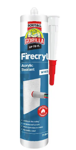 SOUDAL GORILLA FIRECRYL ACRYLIC SEALANT 310ML AND 600ML  PRICED PER UNIT MINIMUM ORDER QUANTITY 12+ UNITS