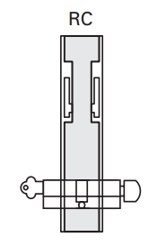 Cavity Slider For Doors Cavilock CL100 Louise Latch Both Sides & Key/Turn Reversible Cylinder -Polished Brass & Satin Chrome