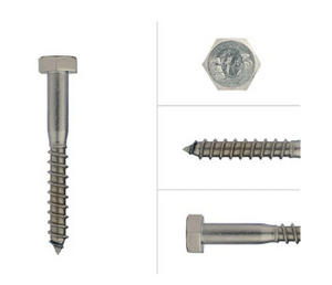 Ecko Coach Screw 316 Stainless Steel M10-50,65,75,100,120,150mm Pack of 50