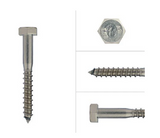 Ecko Coach Screw 316 Stainless Steel M10-50,65,75,100,120,150mm Pack of 50