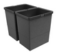 Tanova NZ Bin - Drawer Frame Buckets to Suit Legrabox - 350mm Cabinet – 2 x 15 Litre ,2 x 18 Litre ,2 x 24 Litre - Umbra Grey Charcoal & White