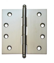 Lohala Hinge Brass 100mm x 100mm x 3.0mm Loose Pin Available in 4 Colours : Brushed Nickel ,Bronze ,Polished lacquered & Satin Chrome