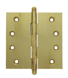 Lohala Hinge Brass 100mm x 100mm x 3.0mm Loose Pin Available in 4 Colours : Brushed Nickel ,Bronze ,Polished lacquered & Satin Chrome