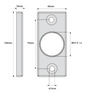 D&D Technologies DD TECH SURECLOSE CENTRE MNT RECT POST BRKT - SCREW ON