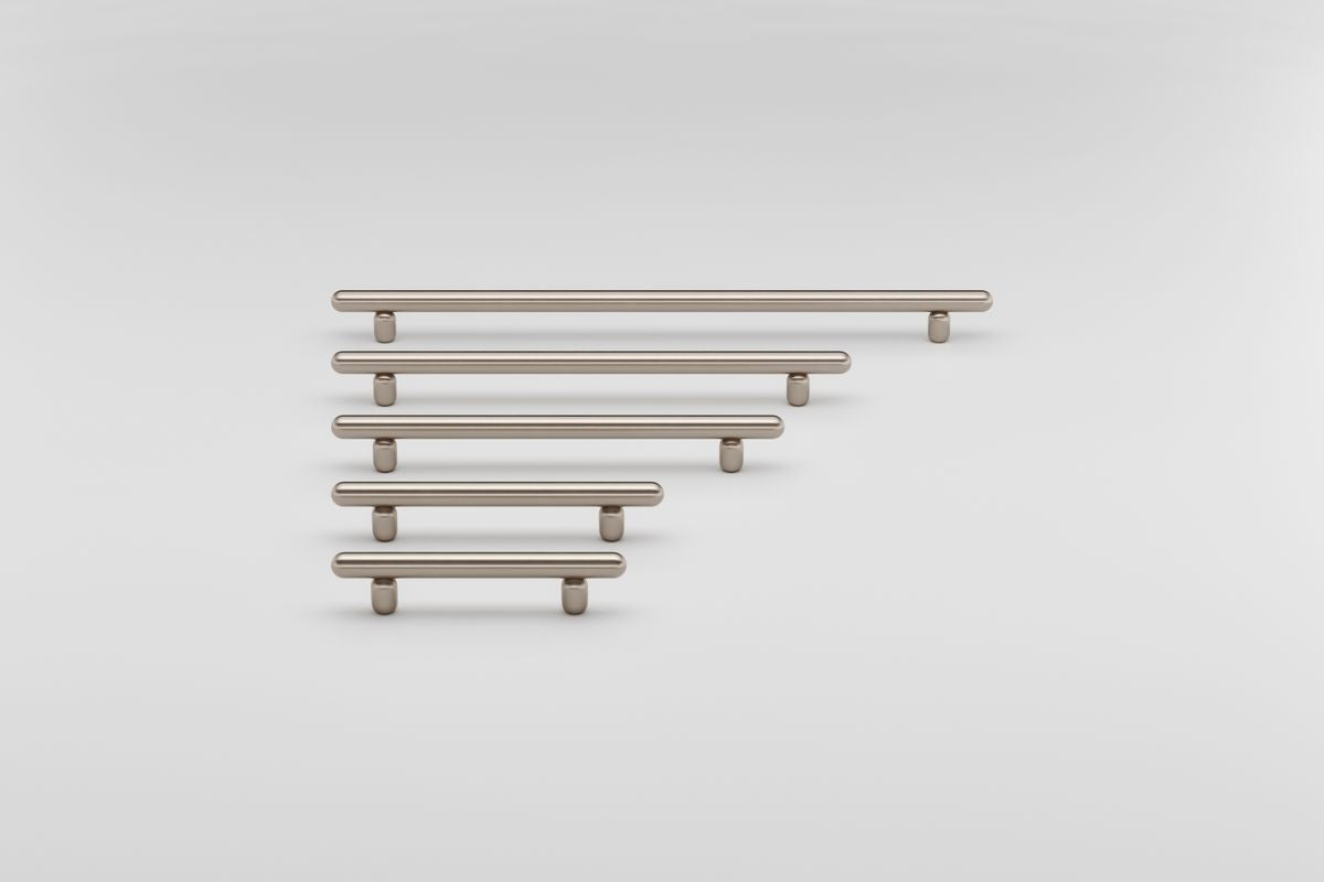 Iver Puerto Cabinet Pull Centre to Centre 128mm,160mm, 256mm,320mm,450mm Available Colours Brushed Gold PVD, Matt Black, Polished Chrome, Satin Nickel, Signature Brass