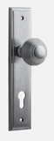 Iver Guildford  Door Knob 12342 Stepped Backplate Brushed Chrome - Passage ,Privacy & Entrance