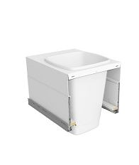 Tanova NZ Waste System 450 Cab Simlead D 70kg Push To Open Soft Close - 450mm ,500mm & 550mm Cabinet - 1 x 20Litre ,1 x 36Litre 1 x 50Litre , 2 x 20Litre & 2 x 20L or 2 x 36Litre Bucket White Mech Only