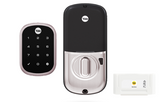 YALE ASSURE SL (Keyless) SMART-READY LOCK WITH APEX L142 x 600 ENTRANCE SET SATIN NICKEL & MATT BLACK