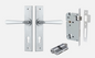 Iver Copenhagen Door Lever 12372 Rectangular Backplate Brushed Chrome - Passage ,Privacy & Entrance
